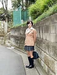 Mari, a college girl, is horny for a cock.