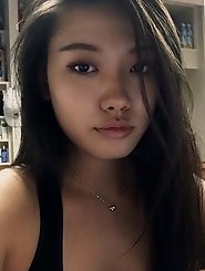 Puny japanese Selfie chick braless And taunts