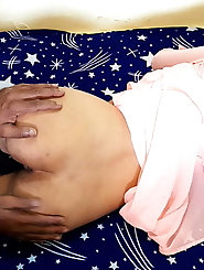 Hot japanese lass is playing with her pussy