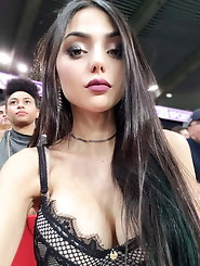 Sexual businesswomen take off hot clothes