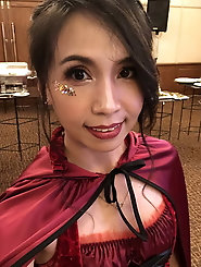 Lewd oriental females are spreading pussy lips