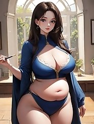 A morally corrupt Asian woman is pleasuring herself